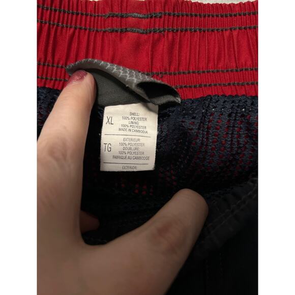 Speedo Mens Blue Red Elastic Waist Mesh Lined Swim Trucks Size XL - Picture 6 of 8
